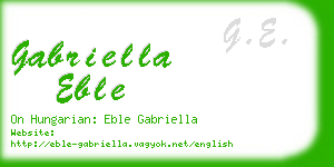 gabriella eble business card